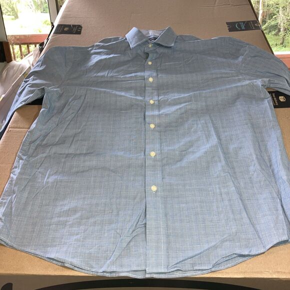 Nautica Large Blue Stripe Button Down‎ Shirt, Long Sleeve, 16.5 Neck, Cotton - Picture 1 of 16